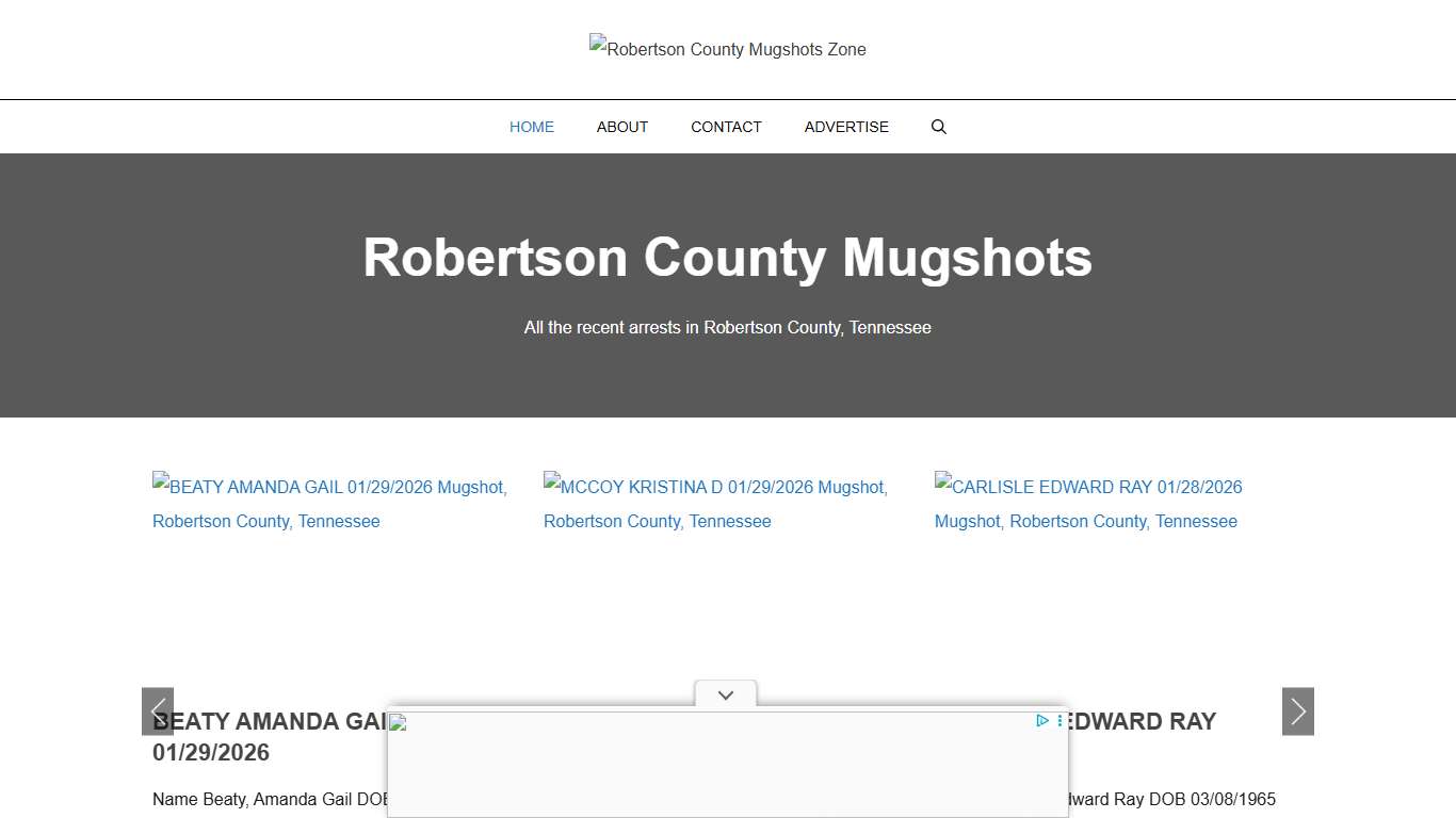 Robertson County Mugshots Zone